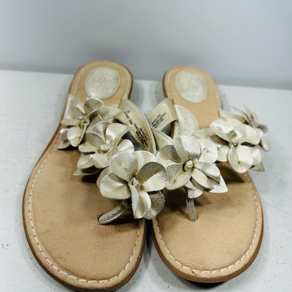 B.O.C WOMEN Thong Sandals Floral Bow Flats shoes sz 9 - Picture 2 of 7